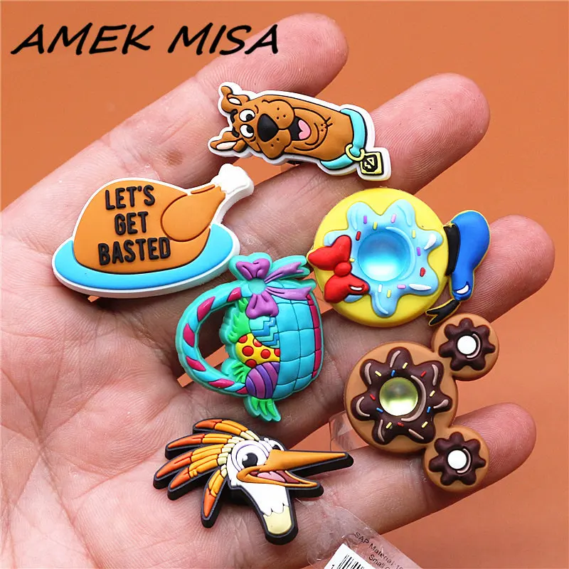 OriginalPVCCrocShoeCharmsNEWCartoonOstrichHoundRoastChicken