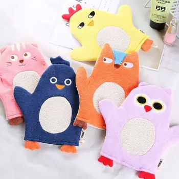 

Children Baby Bath Glove Purifier Skid Resistance Body Massage Exfoliating Sponge Spa Foam Cartoon bath rubbing bath towel
