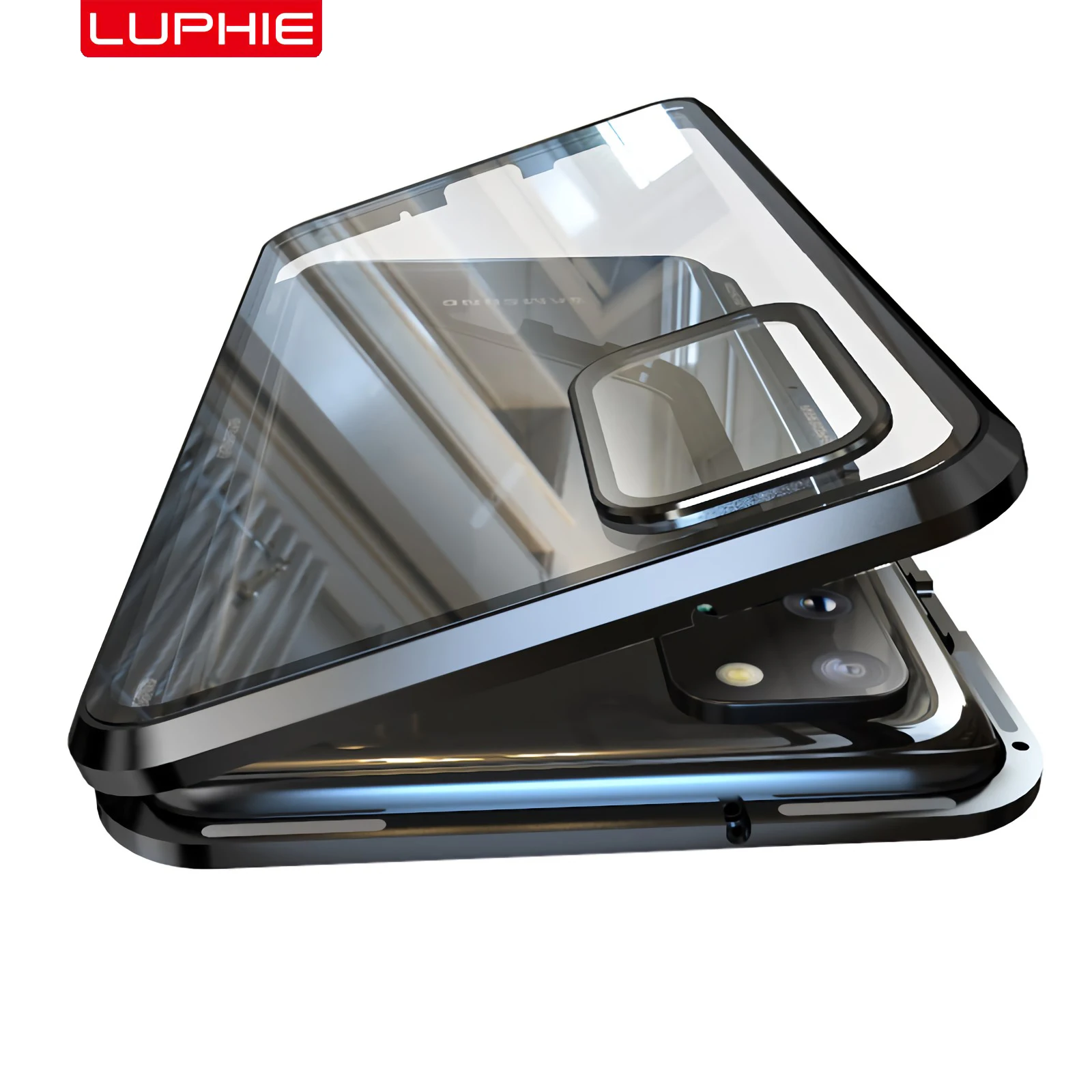 for Samsung Galaxy S20 Note 20 Ultra S20 Plus CaseLuxury Magnetic Adsorption Back Tempered Glass Built-in Magnet Metal Bumper