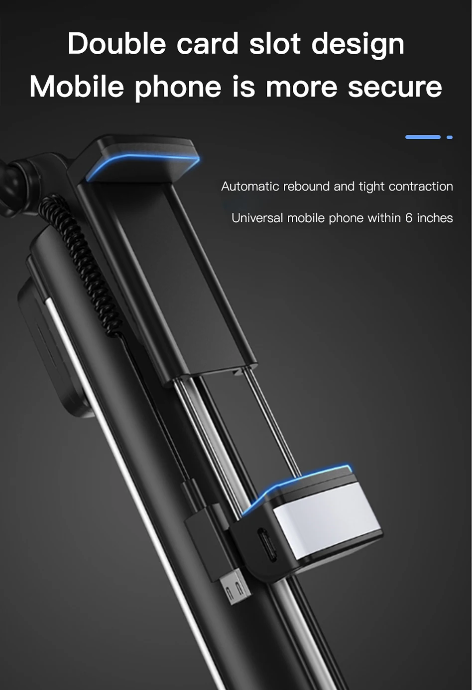 Benks New Wireless Bluetooth Selfie Stick Tripod Extendable With Shutter Button Remote Control Universal For iPhone 11 XR Xiaomi (6)