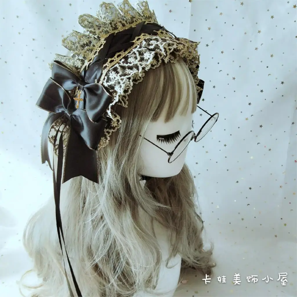 

Повязка для волос «Лолита», Готическая темная серия, «убить Креста», «Лолита», аксессуары для волос, повязки для волос KC, аксессуары для волос