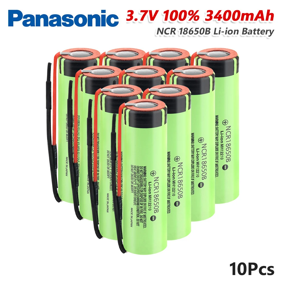 Panasonic 1/2/4/6/8/10x Перезаряжаемые NCR18650B Батарея 3 7 V 20A 3400 мА/ч литий ионный аккумулятор