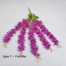  5 head/bunch Artificial Clove Flower Vines Garland Fake Silk Wisteria Wedding Party Decor Hanging Rattan Home Decoration 