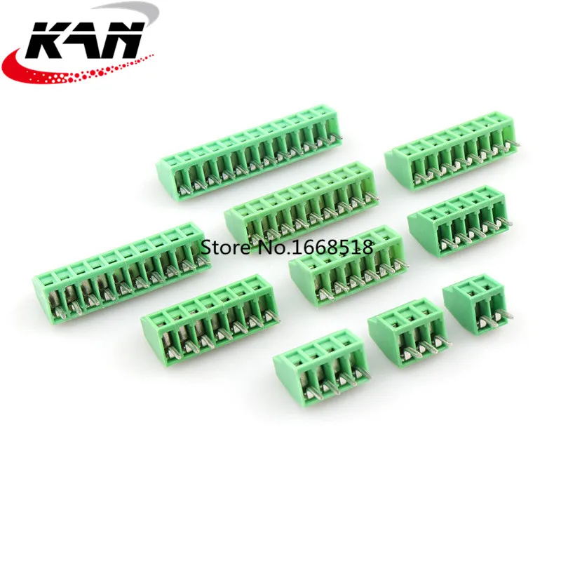 Детали для соединения кабеля 2P 3P 4P 5P 6P 7P 8P 9P 10P 12P 16P KF128 2 54 мм PCB мини-Винтовые клеммы