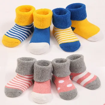 

Winter Popular Newborn Baby Socks Infant High Quality Autumn Cotton Hot Sale Toddler 4Pairs/Set For 0-3 Years