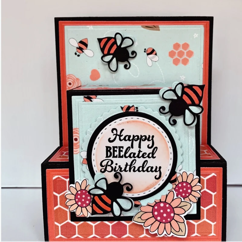 Description Picture 6 of itemMini Bee Insect Frame Metal Cutting Dies Scrapbooking Stencils Decorative Christmas Album Craft Card Making Template Supplies