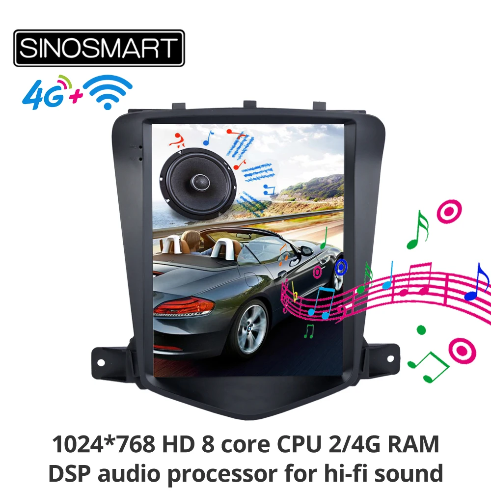 Sinosmart Android 8 1 Tesla стиль HD экран 9 7 ''Автомобильный GPS плеер Радио Навигация для
