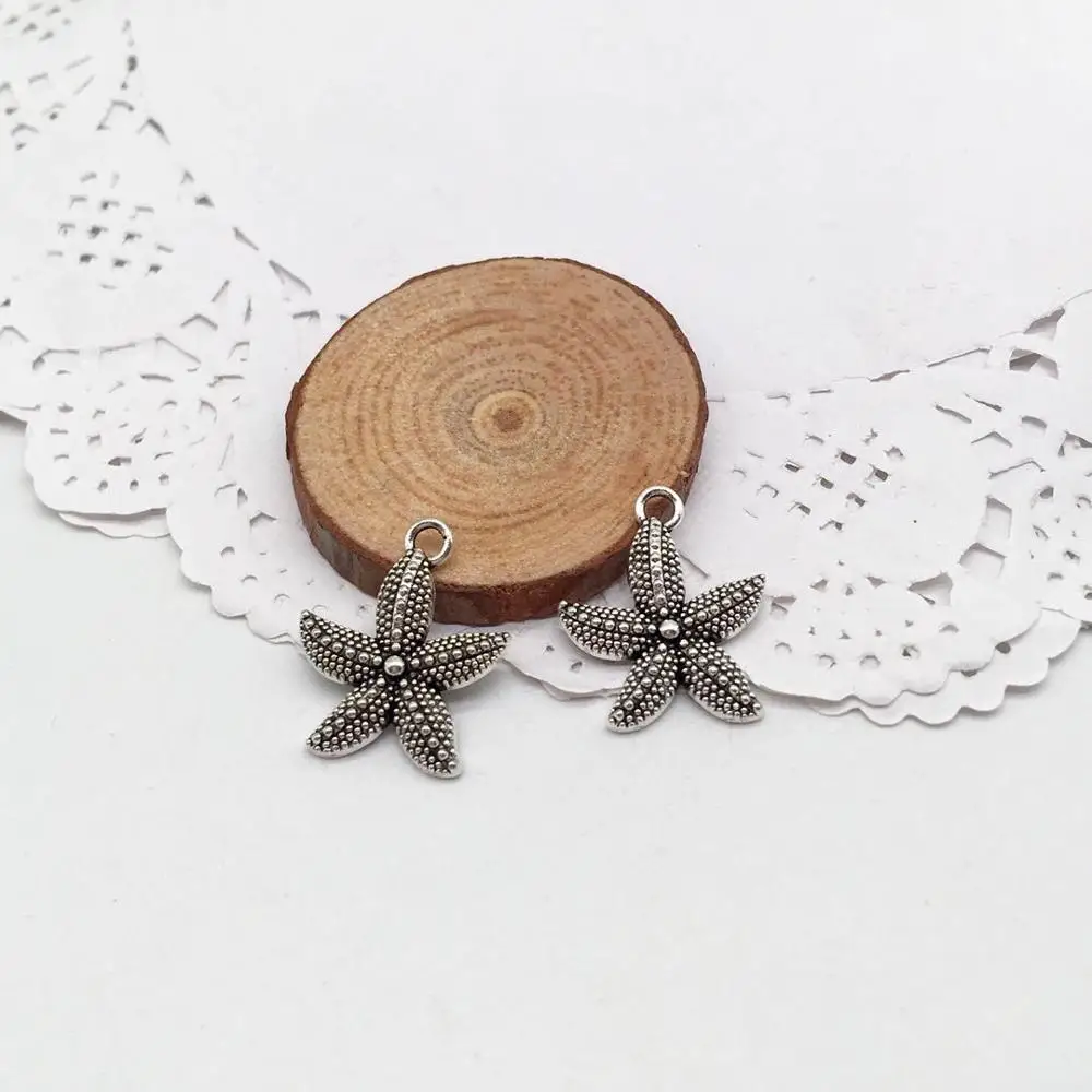 

Fashion 20 pcs starfish charms Accessories Fit DIY Handmade for Jewelry Making man woman Necklace earring Bracelet