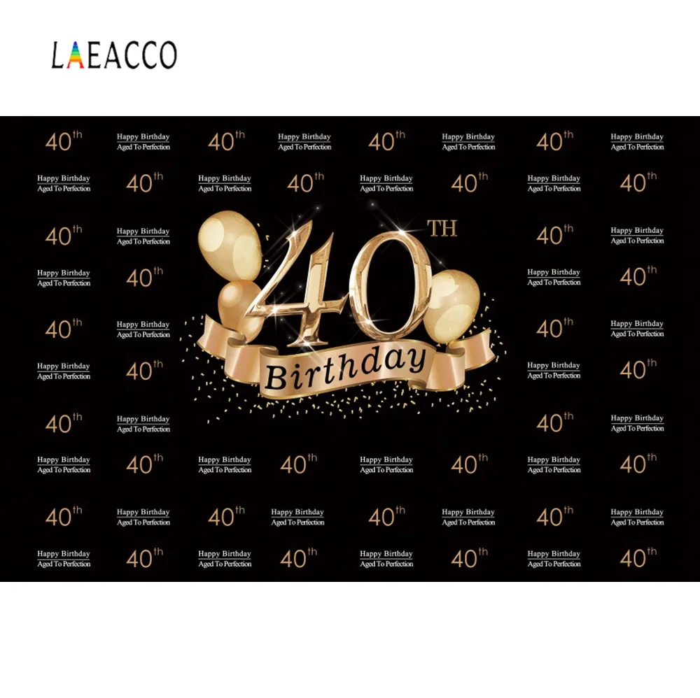 Laeacco Happy 30 40 50 60th День рождения воздушные шары фотосессия плакат фото фоны фотография фон для фотографии