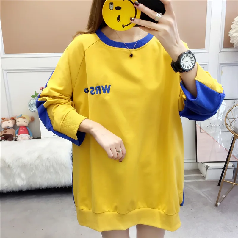 Корейские свободные толстовки, пуловер, Топ с длинным рукавом, Kawaii, Harajuku, толстовки, весна-осень, женские толстовки