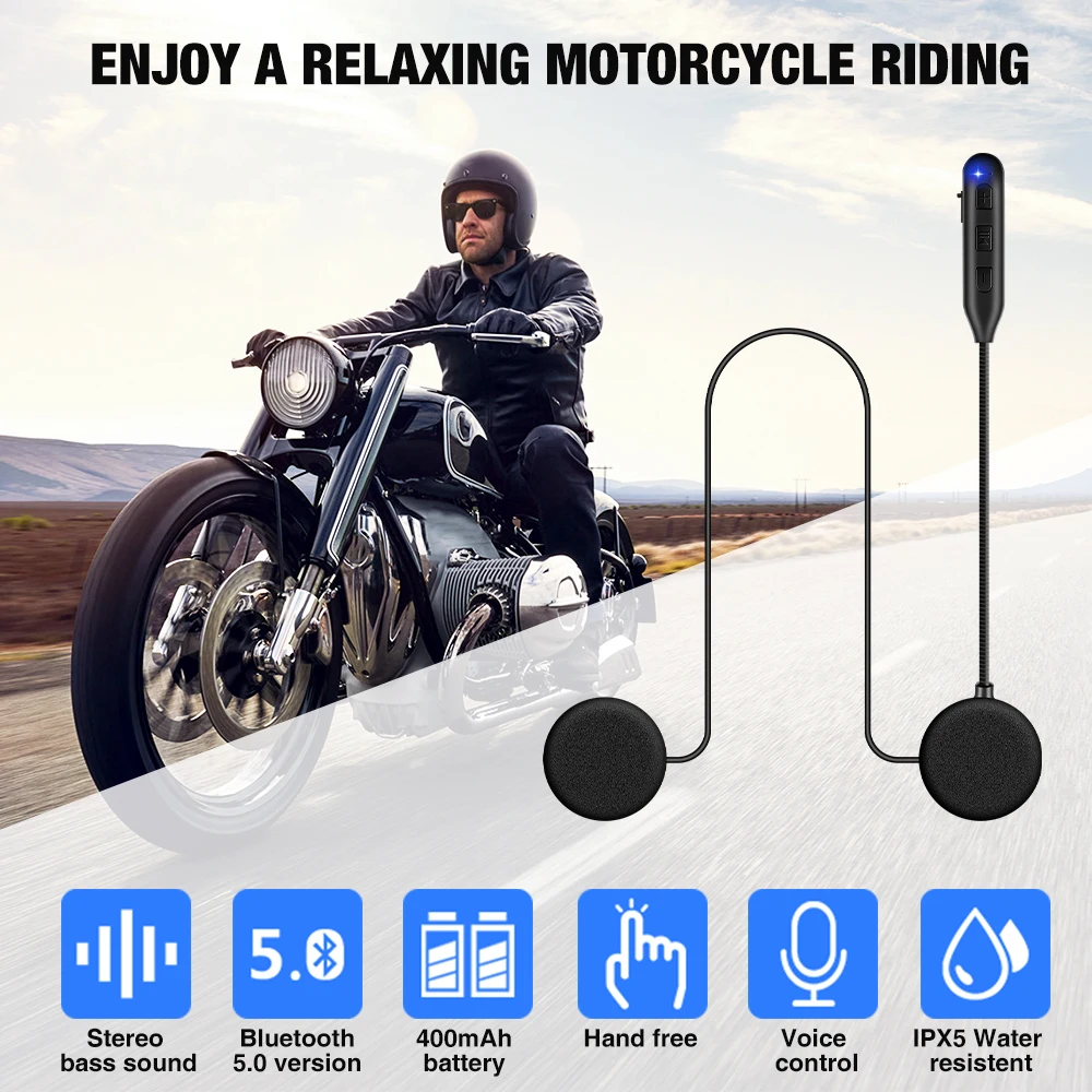 Fodsports-fones de ouvido para capacete de motocicleta,