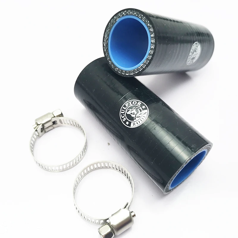 8 10 12 14 16mm 0 degree Straight Silicone Hose Rubber Joiner Tube for Supercharger Radiator Cold air intake Pipe + clamp