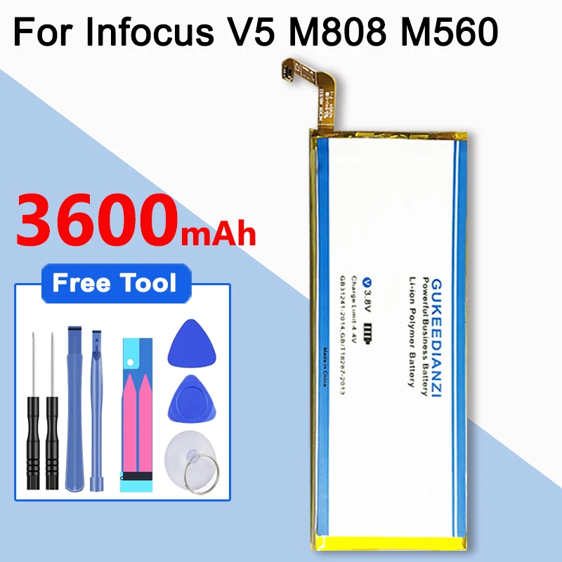 GUKEEDIANZI телефон батарея для Infocus V5 M808 M560 3600 мАч HE305 и прочный безопасный батареи