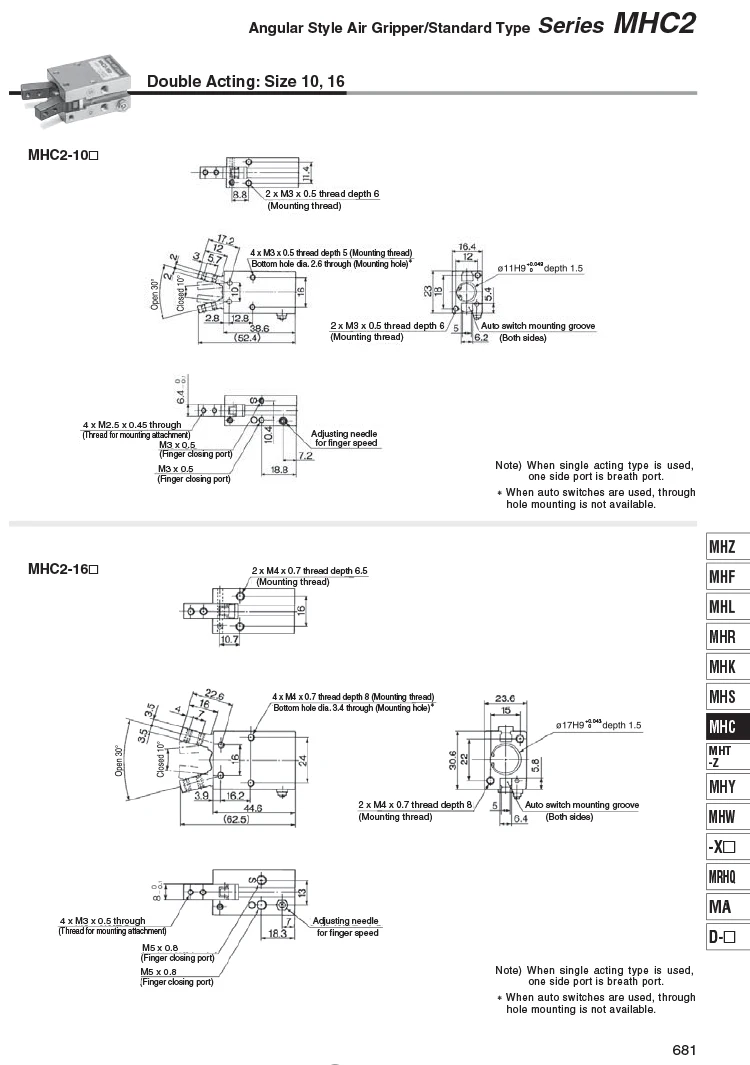 Угловой Воздушный Захват MHC2-10D 16D 20D 25D 180 ° угловой Воздушный Захват Cam style MHY2-10D 16D 20D 25D caluminium clamp