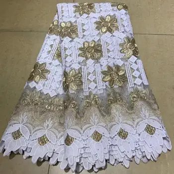 

2020 New Design Swiss Voile Lace African Guipure French Lace Fabric With Stones African Lace Fabric High Quality For Wedding