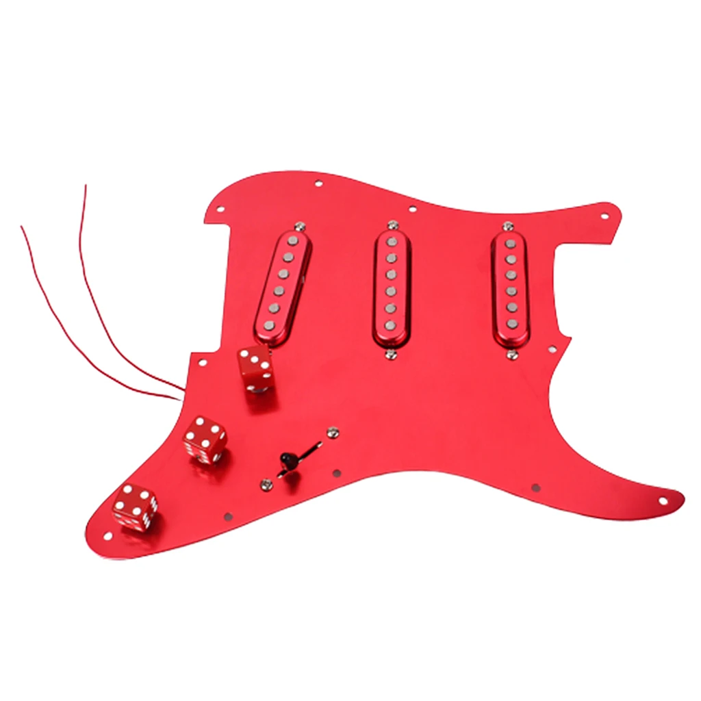 1pc Prewired Loaded Alnico V Pickguard SSS For ST Guitar Pickups Metal