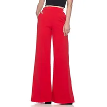 Брюки женские с высокой талией широкие длинные брюки весна лето модные однотонные брюки палаццо свободные джоггеры брюки плюс размер