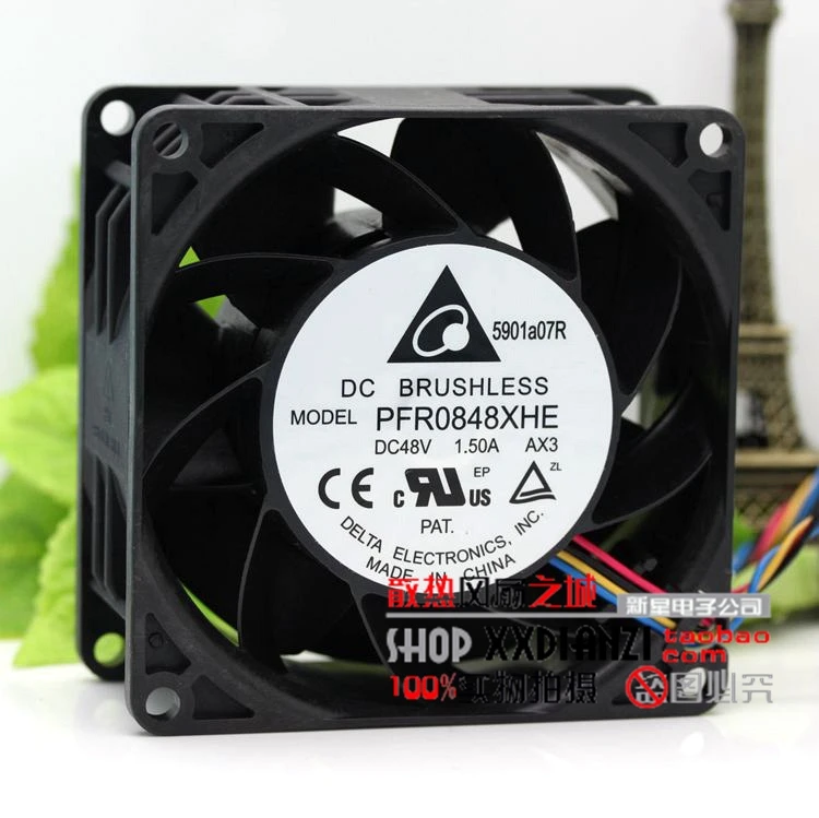 

PFR0848XHE 8 cm 8038 1.50A 48V double ball large air volume fan