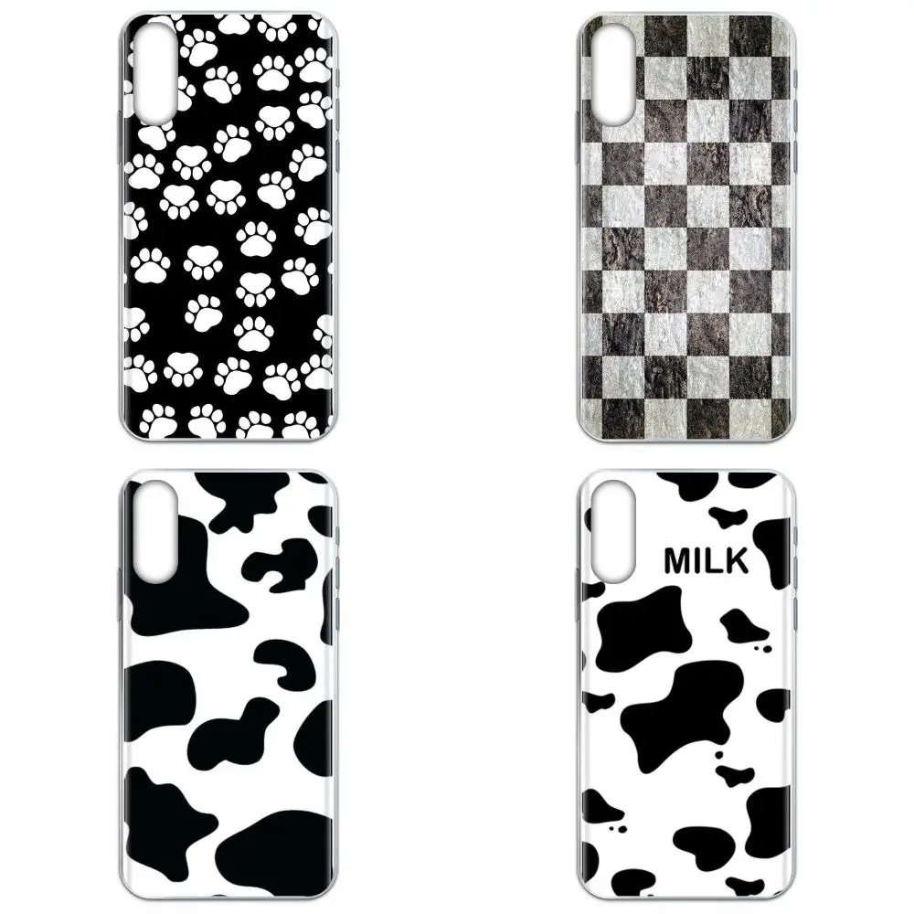 Simple White Black Cow Dots Symbol For Huawei Honor Mate 7 7A 8 9 10 20 V8 V9 V10 V30 P40 G Lite Play Mini Pro P Smart | Мобильные