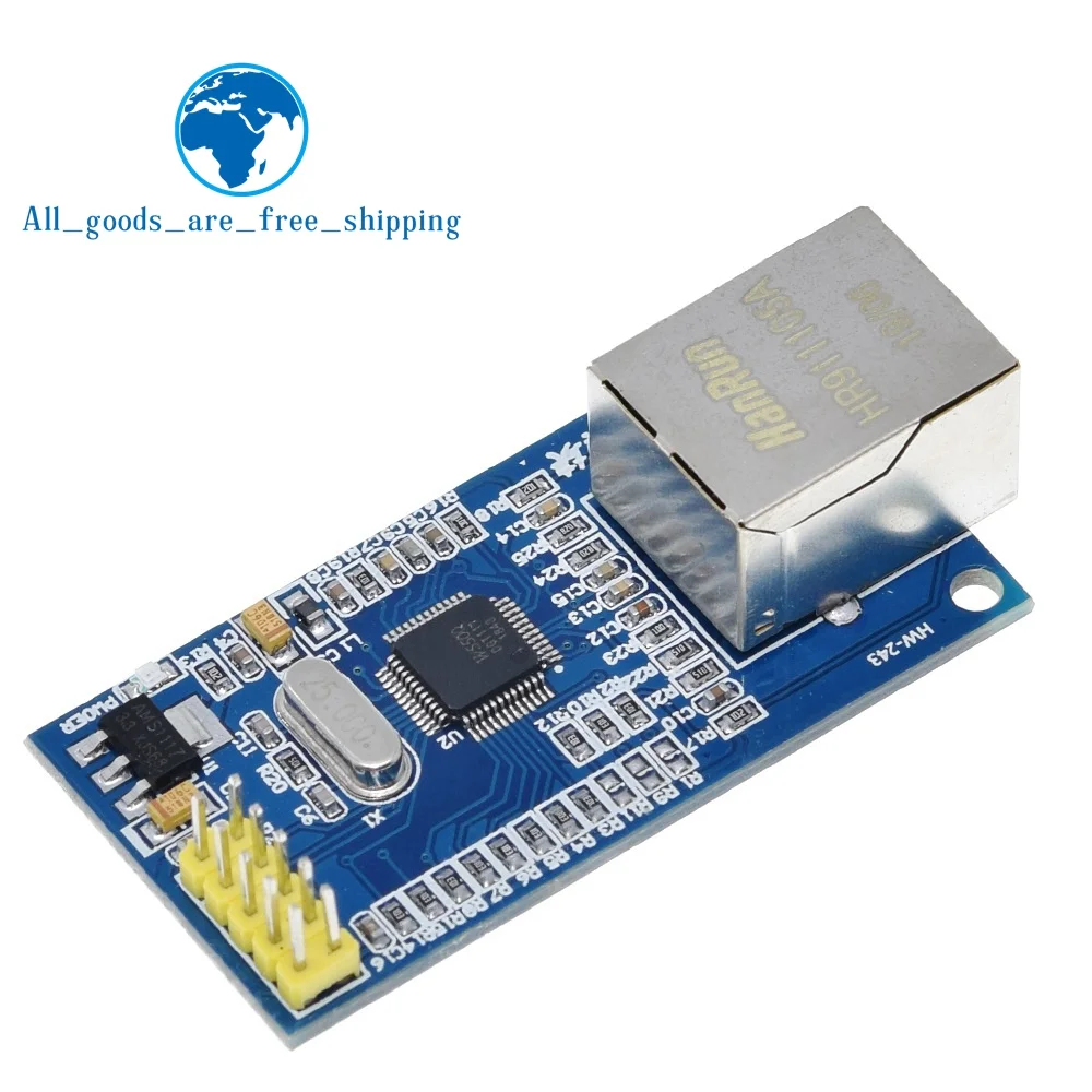 TZT W5500 Ethernet сетевой модуль оборудование TCP / IP 51 STM32 программа микроконтроллера по