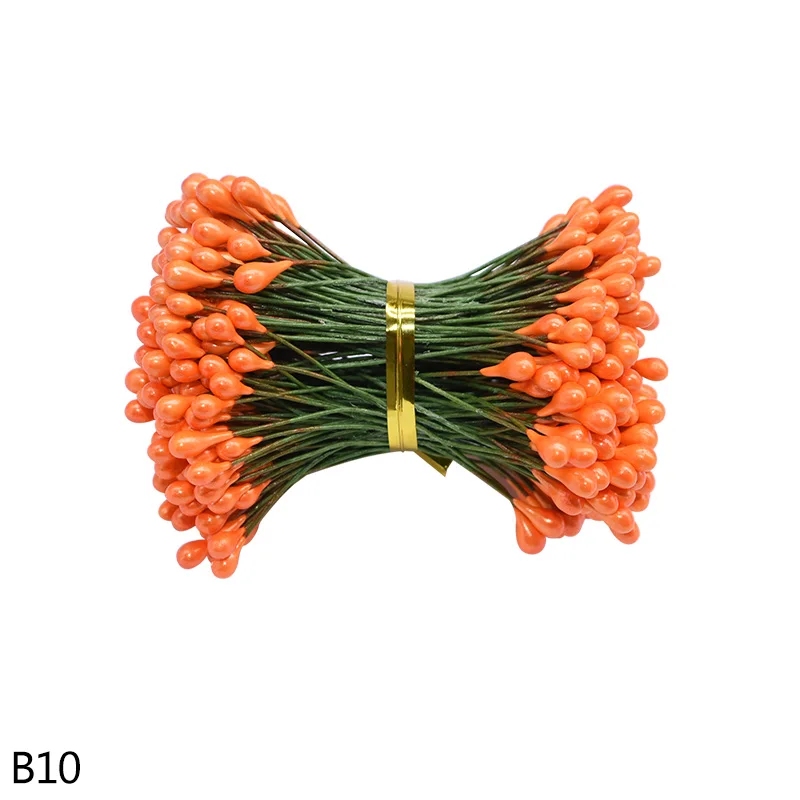 130/260 шт 3 мм мини Двойные головки искусственные жемчужная тычинка бутон DIY ВЕНОК ручной работы Скрапбукинг ремесла в форме искусственных цветов