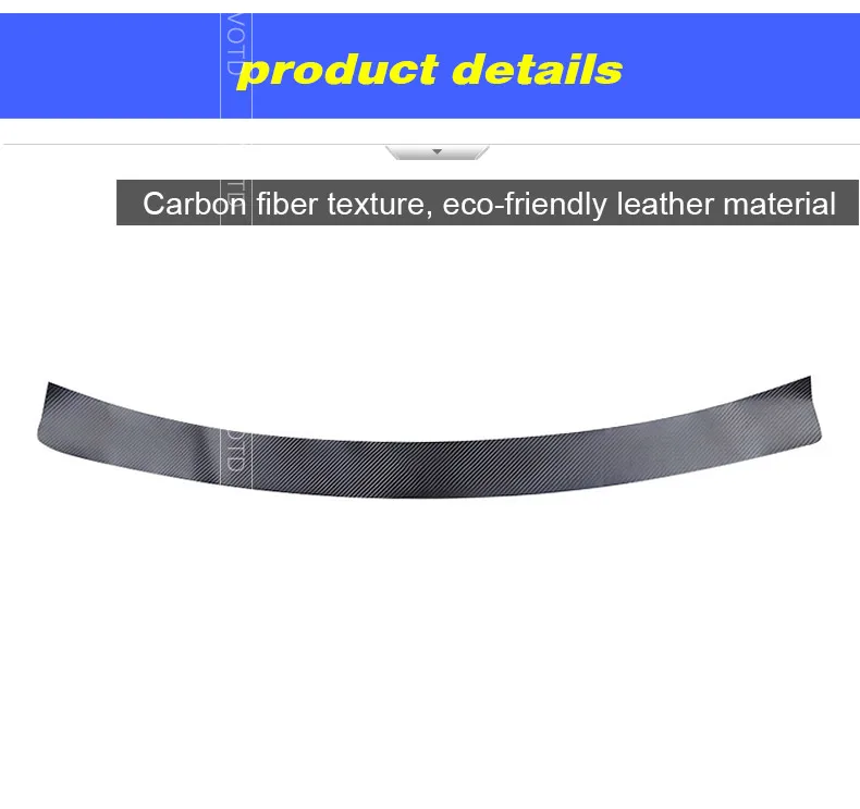 Hivotd For Volkswagen vw Tiguan 2 Car Accessories interior Rear Guard Bumper leather Sticker Sill Pad Car Styling Trim