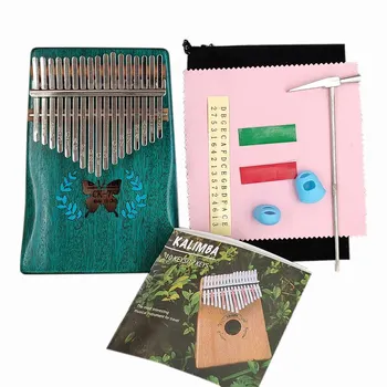 

Kalimba Mbira Thumb Finger Piano Portable 17 Keys Solid Wood Musical Instrument Gift for Music Lovers Beginners