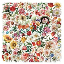 

10/50PCS Beautiful Colorful Flower Blooming Stickers Laptop Guitar Luggage Waterproof Graffiti Sticker Decal Kid Classic Toys