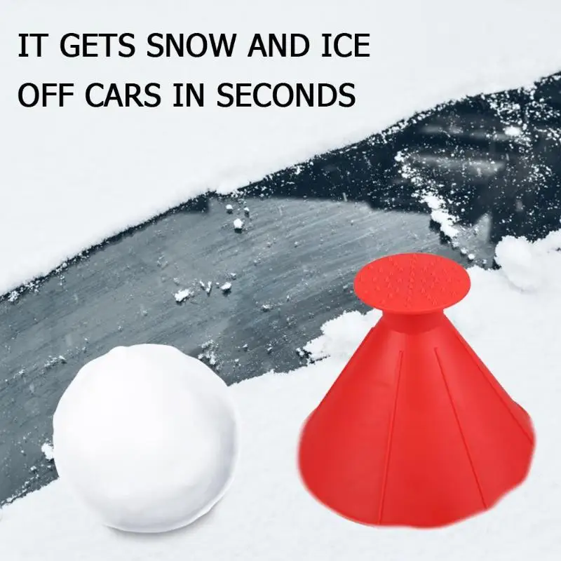 

Car Windshield Ice Scraper Funnel Snow Remover Shovel Window Scrapers Cone Deicing Tool Scraping