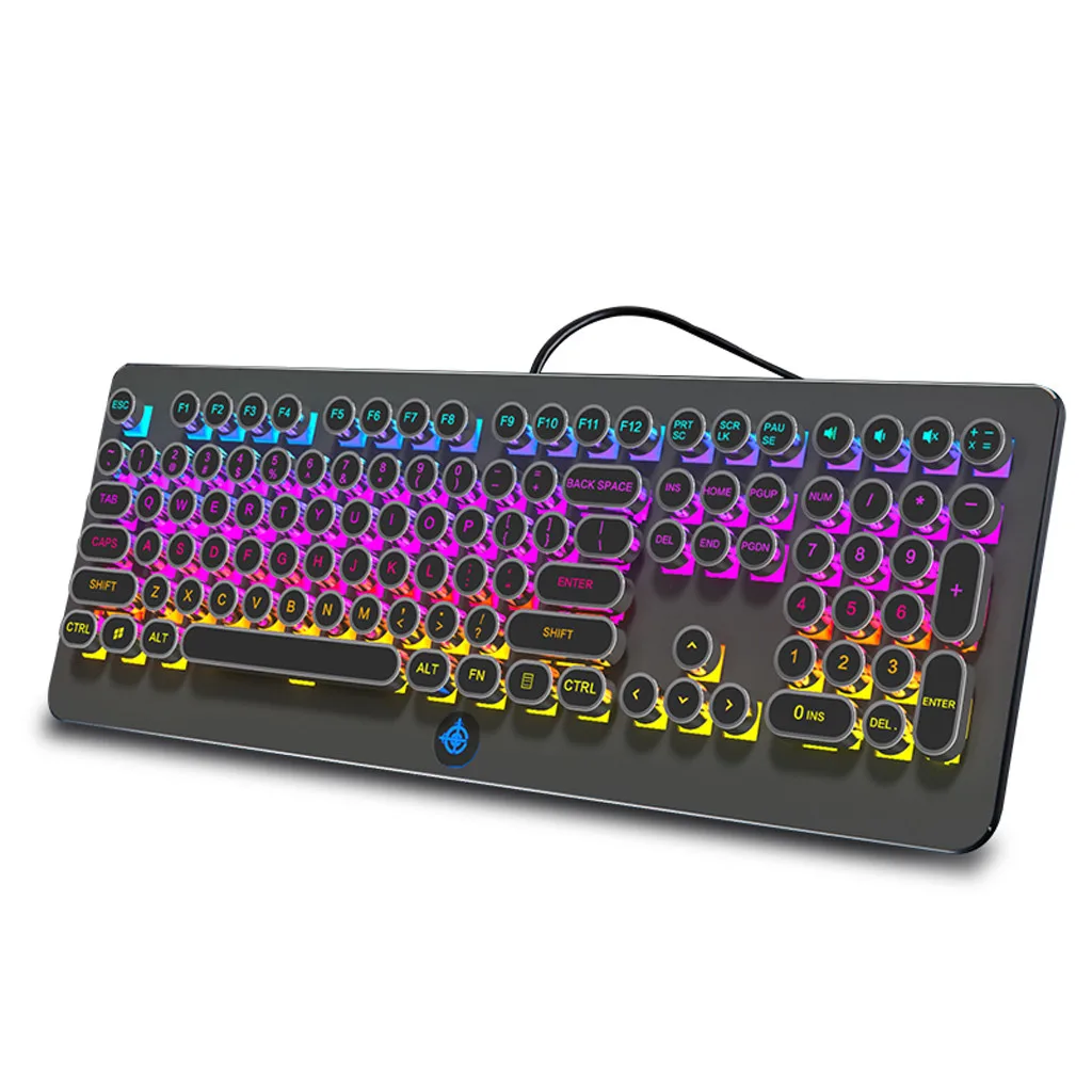 Gameing Keycap Ретро Паровая панк механическая клавиатура 108 клавиш RGB с подсветкой Пылезащитная фиксированная клавиатура Axis полный ключ без коллизии