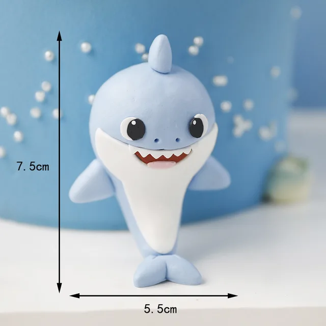 Summer Sea Animal Crab Cake Topper Mermaid Theme Cupcake Decor Mermaid Girl One 1st Happy Birthday Party Decor Kids Baby Shower Deep Sapphire