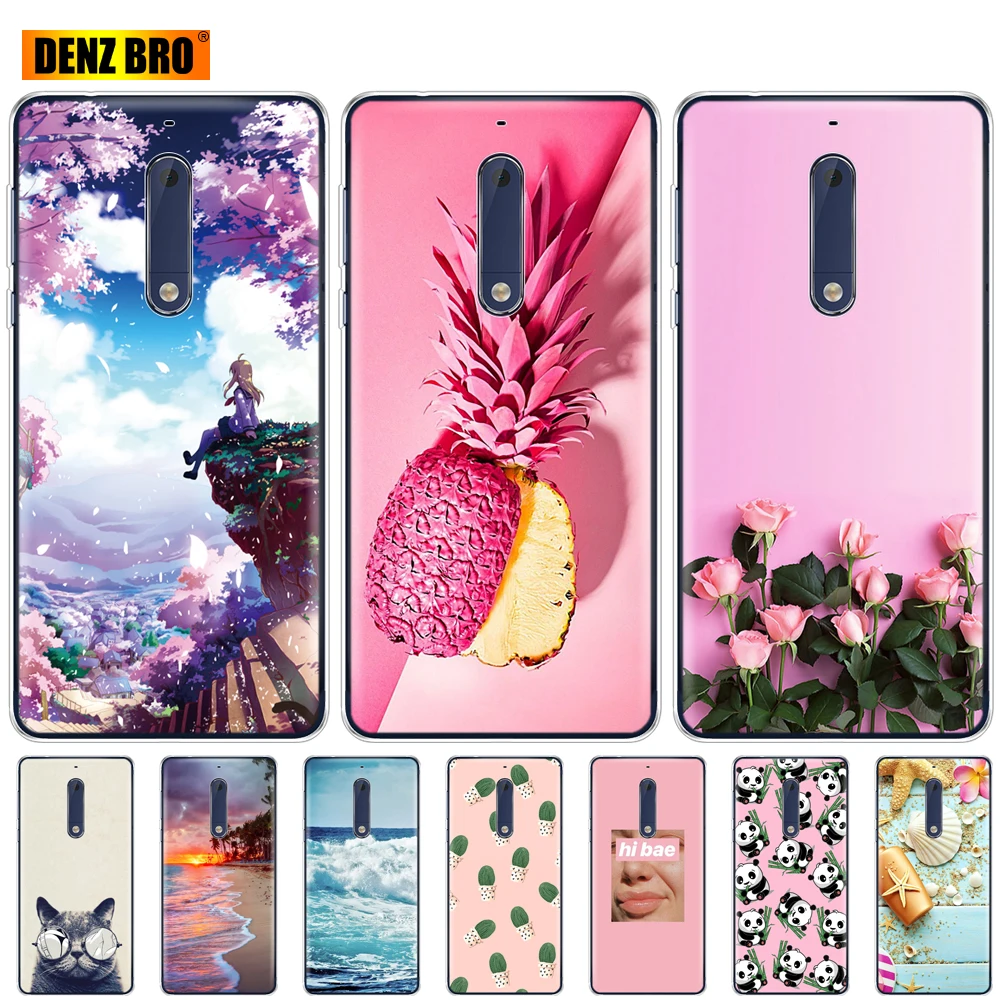 Силиконовый чехол для Nokia 1 2 3 5 plus 2018 мягкий ТПУ накладка телефона полностью