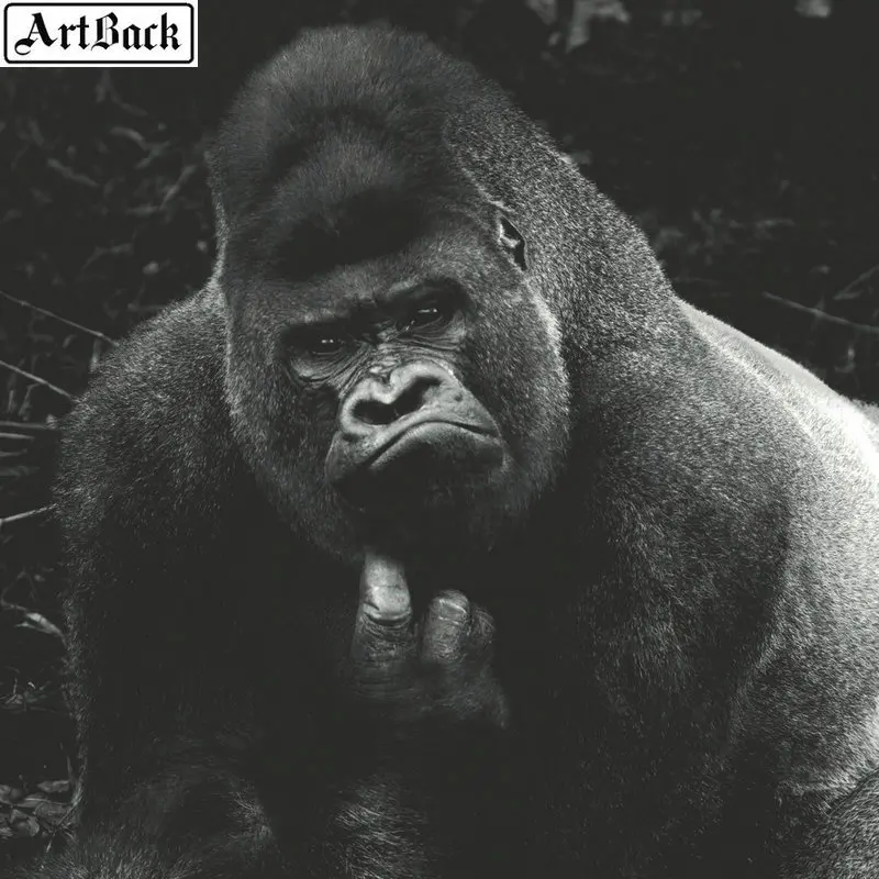 Новая алмазная живопись gorilla icon наклейка с квадратными животными 3D Алмазная