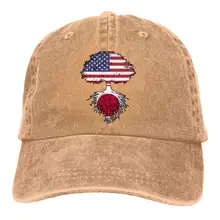 Японский американский флаг Древо жизни для мужчин и женщин регулируемые бейсболки деним Jeanet Trucker Hat