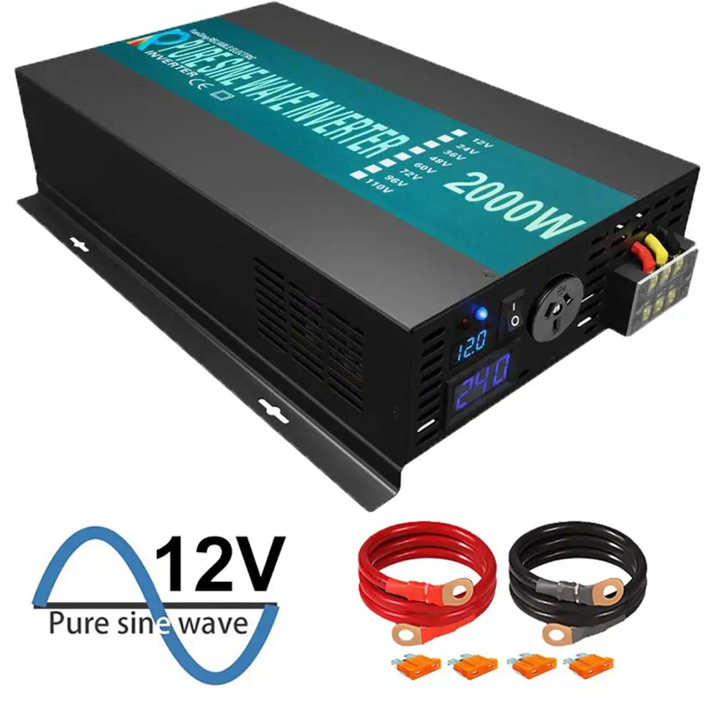 Tutte Le Spine 2500W Inverter A Onda Sinusoidale Pura 12V 24V 36V 48V Cc A Ca 220V Sistema Off-Grid Personalizzabile Inverter Di Energia Solare