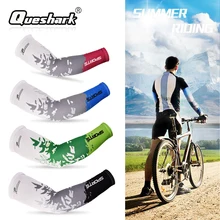 Queshark ледяная ткань дышащая УФ-защита рукава для бега фитнес Баскетбол налокотник Спорт Велоспорт нарукавники