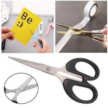 

14x6.2cm Cloth Paper Scissors Stationery Cutting Manual School For Office Durable DIY Tools Craft Home Stainless Steel