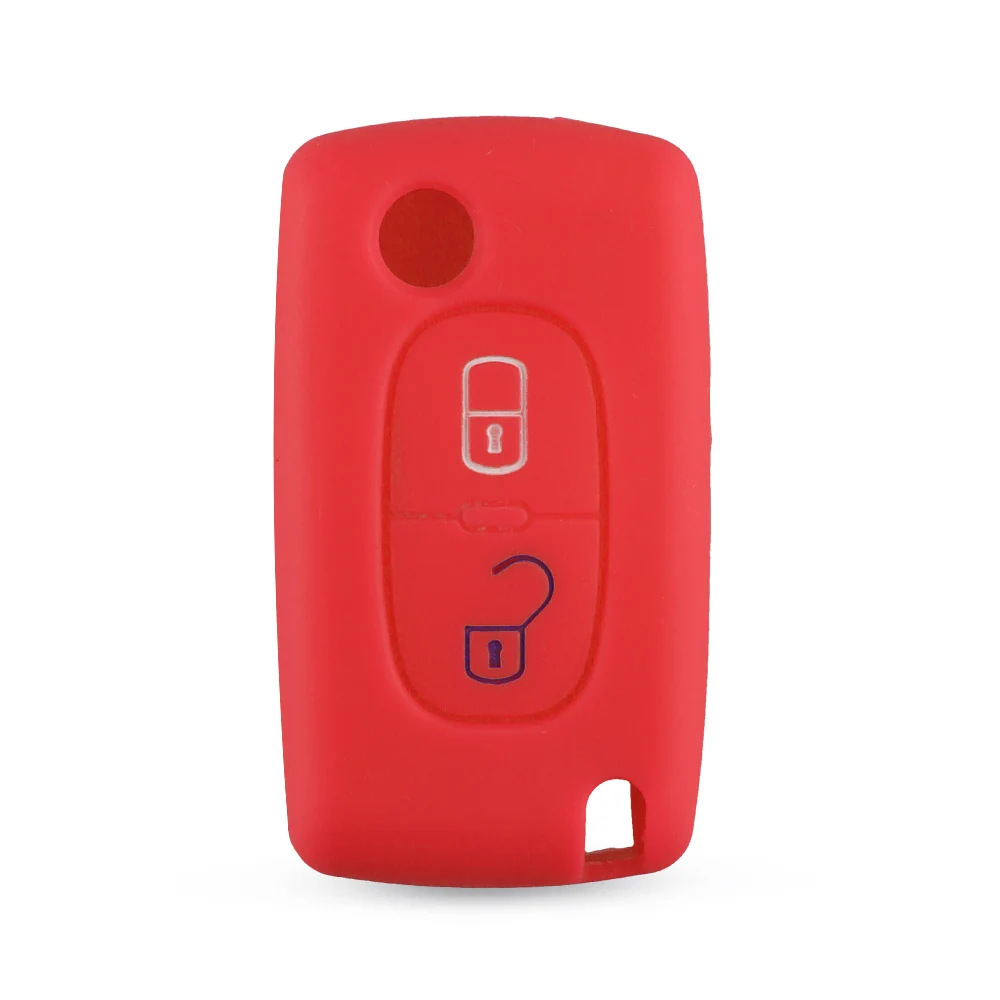 2/3 Button For Citroen Xsara Picasso C2 C3 C4 C5 C6 C8 For Peugeot 107 206 207 307 308 406 Silicone Key Cover Case Fob KEYYOU