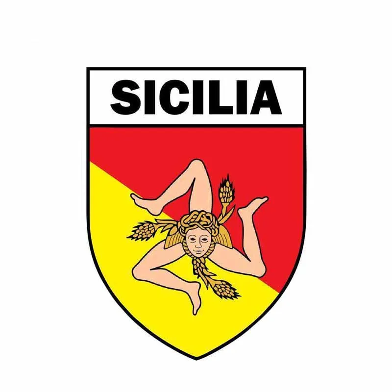 

Hot Funny Car Sticker Sicilia Italy Waterproof Motorcycle Decal Art Pattern Decoration PVC 12cm X 9cm