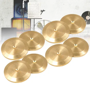 

8pcs Copper Alloy Amplifiers Isolation Feet Protective Stand Universal Fit Multipurpose Speaker Spike Pad Turntable Recorder