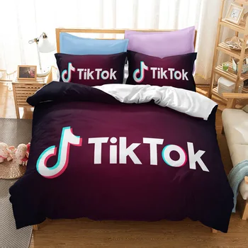 

New 3D Tiktok App Duvet Cover with Pillowcase Twin Full Queen King Size Bedroom Decor Bedding Sets Bedclothes Adult Kids Gifts