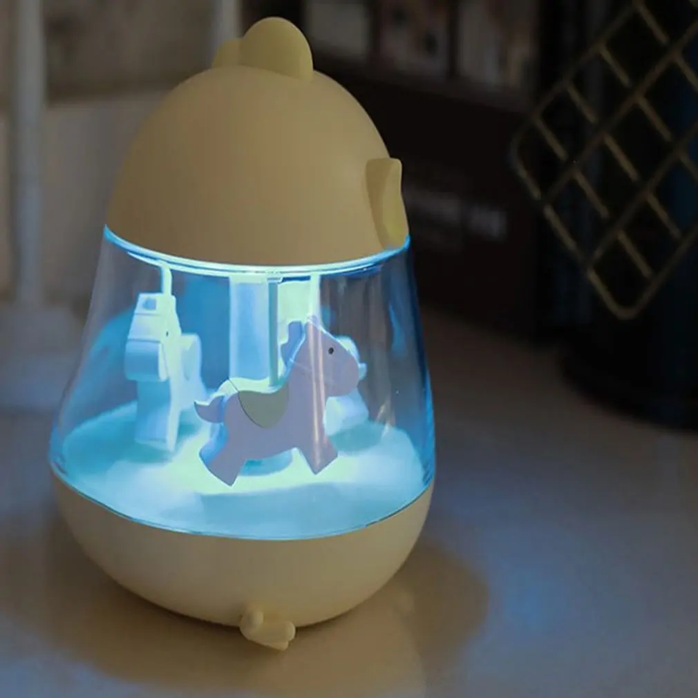 

Creative USB Charging Carousel Music Light Led Bedside Night Light Rechargeable Touch Cute Music Lamp