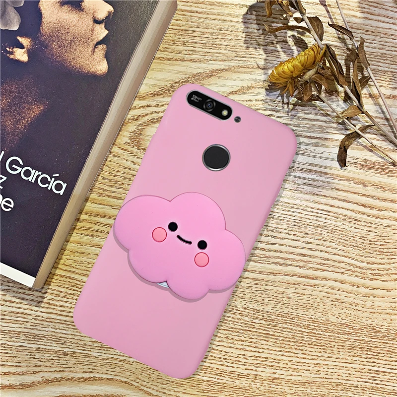 15 3D Силиконовый мультяшный чехол для Huawei Y7 Y6 Y5 премьер-профессионал девушка милый держатель телефона Стенд мягкий чехол Funda Coque - Color: 15