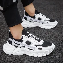 Новые весенние белые туфли для мужчин; кроссовки; Повседневная светильник прогулочная обувь для мужчин, модная, удобная обувь на шнуровке удобная спортивная низкая обувь для мужчин