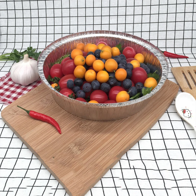 Круглая алюминиевая фольга для пирога жарки выпечки приготовления пищи хранения