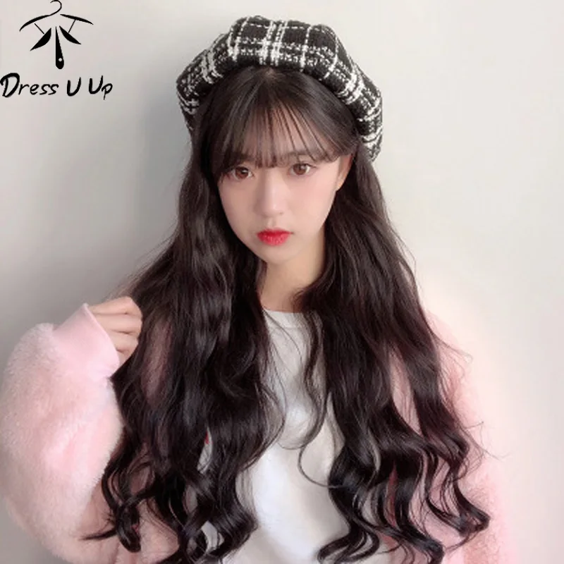 DRESSUUP осенне-зимний головной убор в клетку шапки для женщин французские береты Модные женские береты Хаундстут черные белые береты