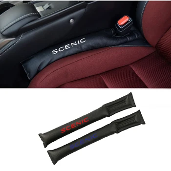 

2pcs PU Leather Fillers Spacer Filler Slot Plug Car Seat Gap Pad For Renault Scenic