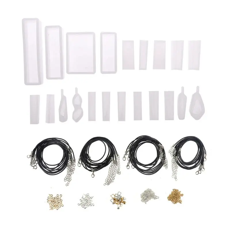 

Transparent Soft Silicone Pendant Mold Set DIY Handmade Making Pendant Necklace Jewelry Molds Material Accessories