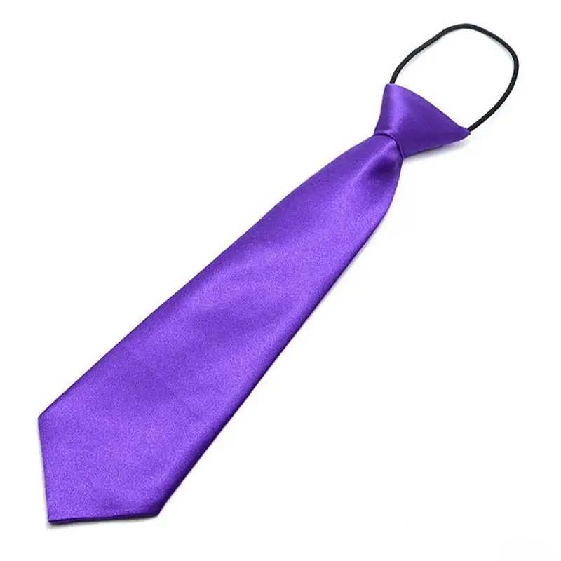 purple Атласный эластичный галстук для мальчиков; Детская школьная форма; свадебные аксессуары - Цвет: purple