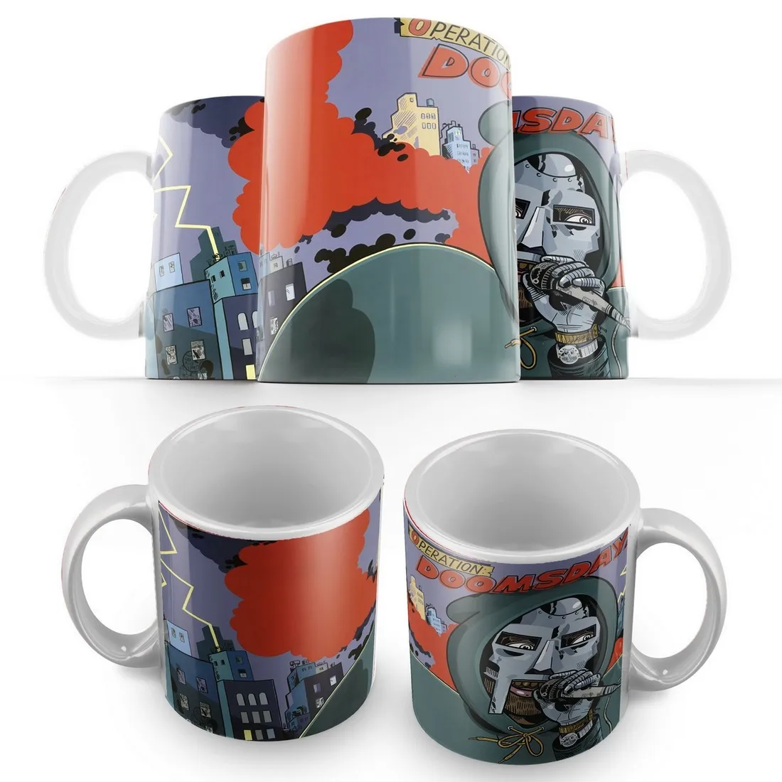 Кружка: MF DOOM(рэперская 2Pac The Notorious B.I.G. Snoop Dogg N.W.A DOOM Ice Cube Dr. Dre 50 Cent Eminem) -1 | Дом и сад